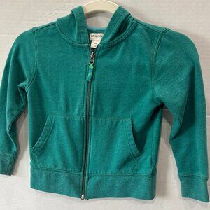 Boy - 4-5Y - Crewcuts Full Zip Heathered Green Hoodie